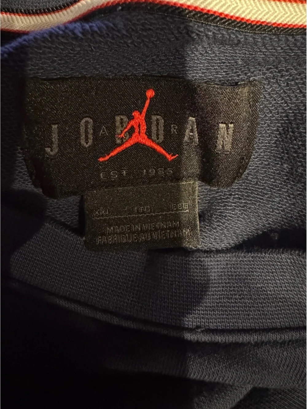 Jordan Navy Blue Crewneck Sweatshirt with Graphic Print